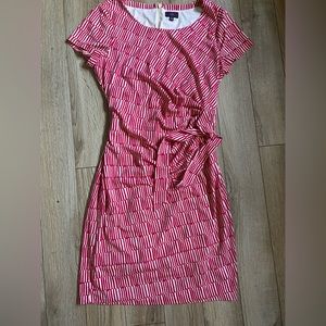 Pink and white striped dress, size 12